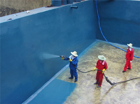 聚脲噴涂可用于游泳池、污水池防水防漏